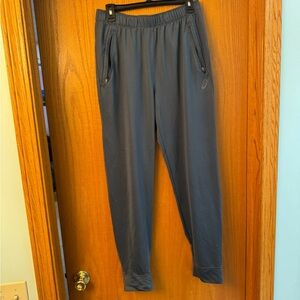 ASICS Men's Charcoal Joggers With Zippered Pockets